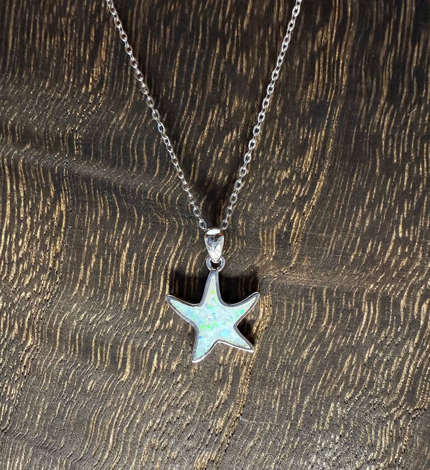Opal Starfish Necklace