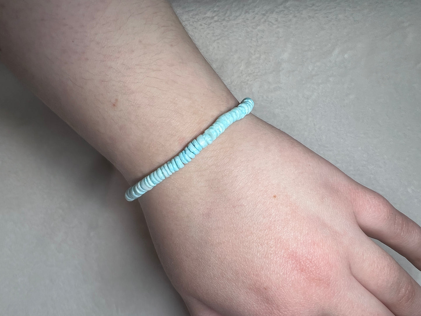 The Light Blue Heishi Shell Bracelet