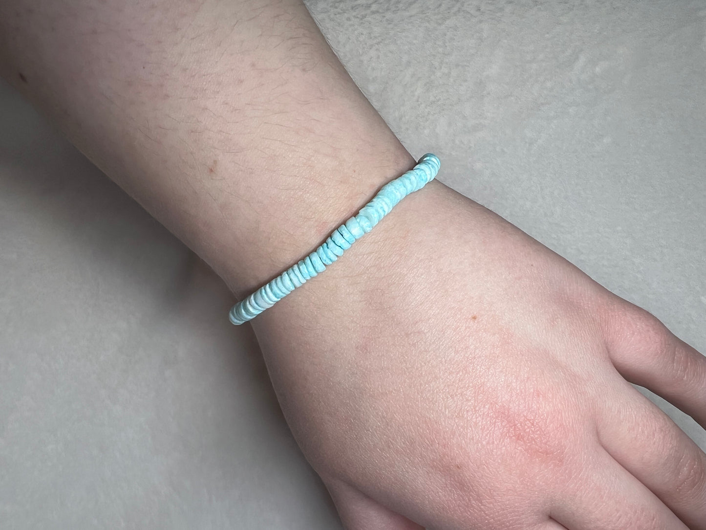 The Light Blue Heishi Shell Bracelet