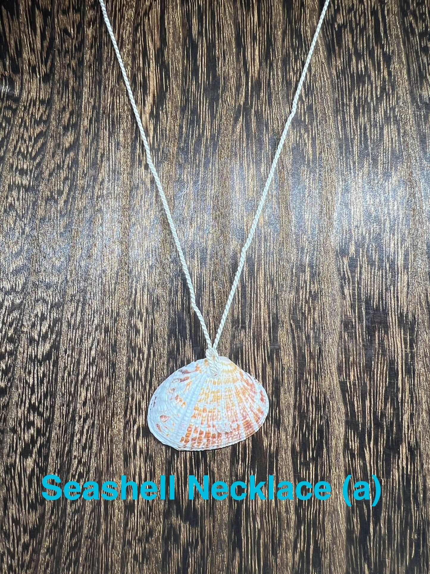 Genuine Seashell Necklace, wrapped on a 100% Silk Thread,  with a Geniune Agate Bead Enclosure