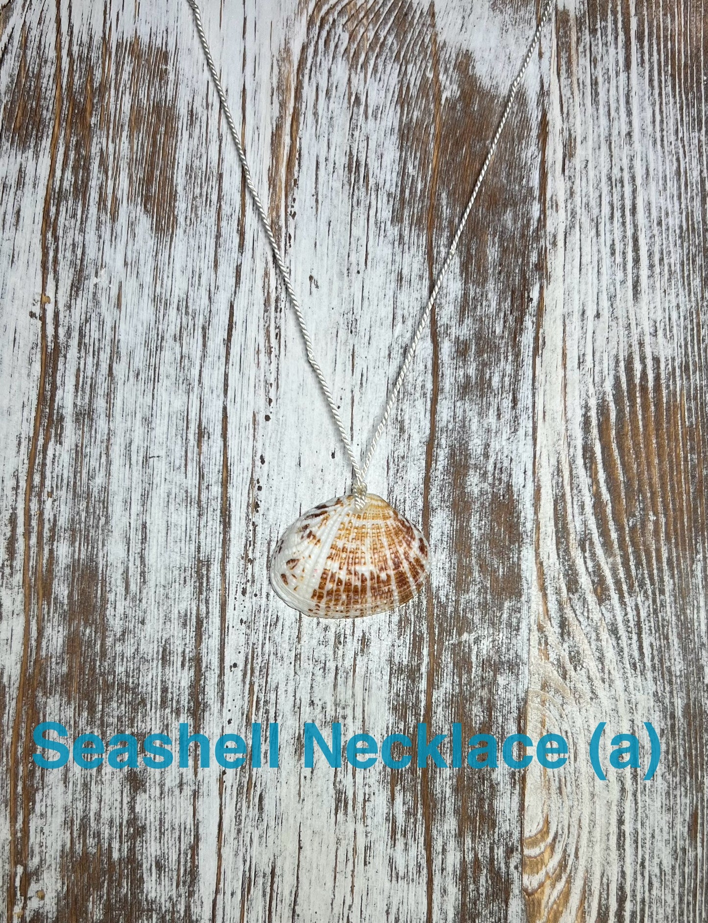 Genuine Seashell Necklace, wrapped on a 100% Silk Thread,  with a Geniune Agate Bead Enclosure