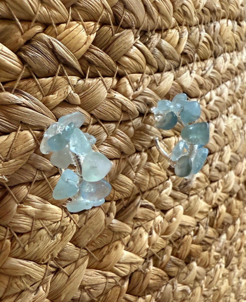 Sterling Silver
Hoops with Sea Glass (20mm)