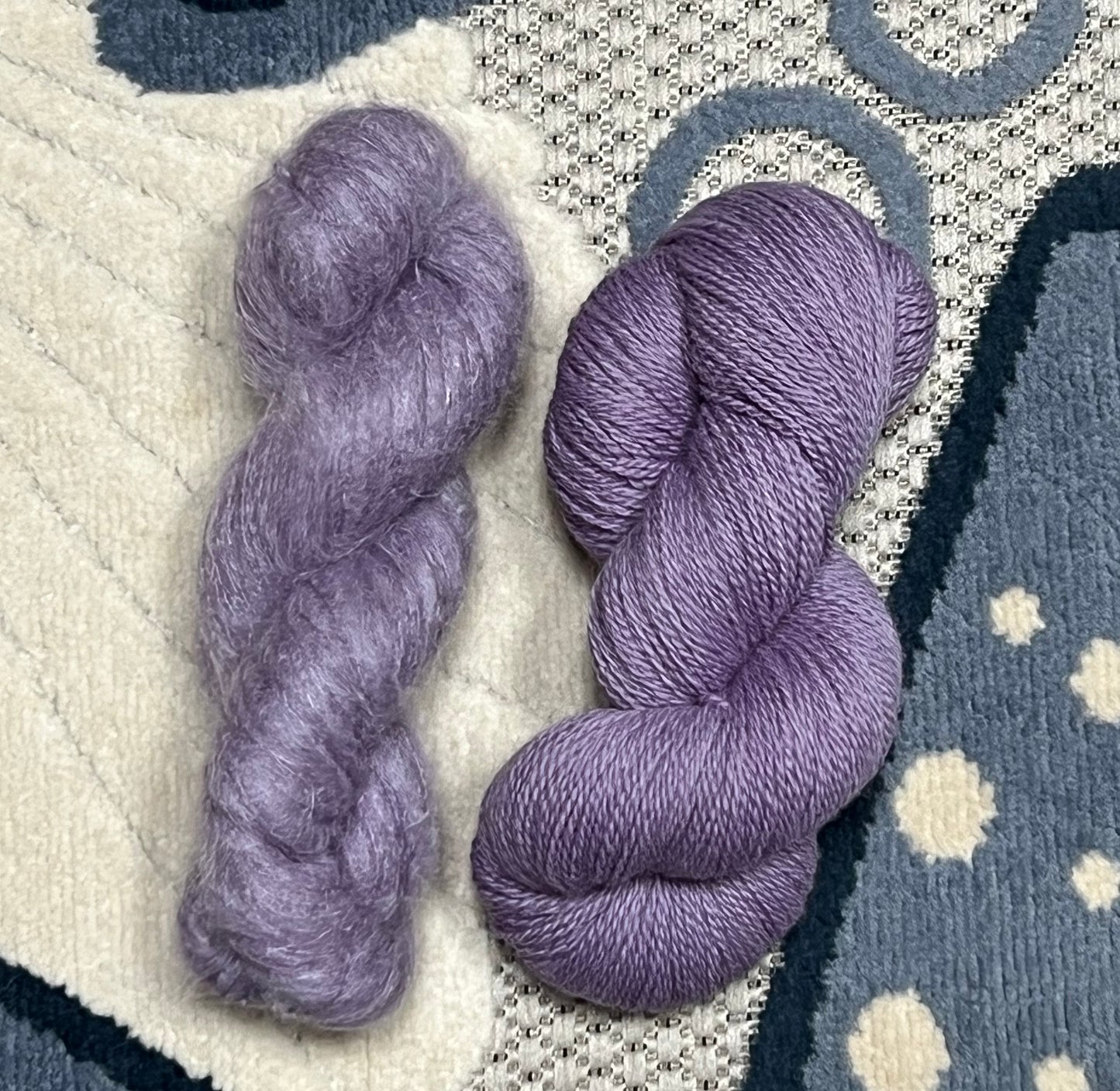 Grape Popsicle - 70% Super Kid Mohair + 30% Silk Sock/ Lace Weight Base