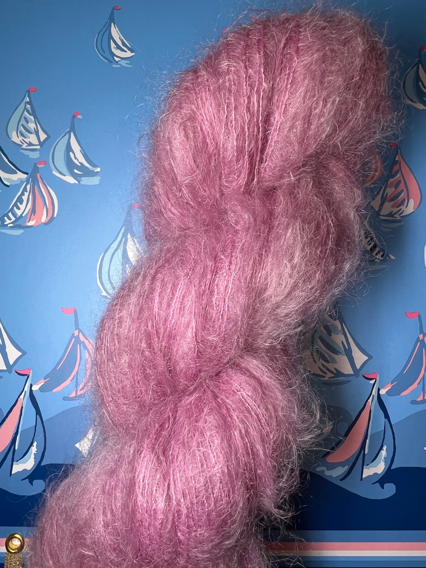 Pink Seashell - 70% Super Kid Mohair - 30% Silk Lace Weight Base