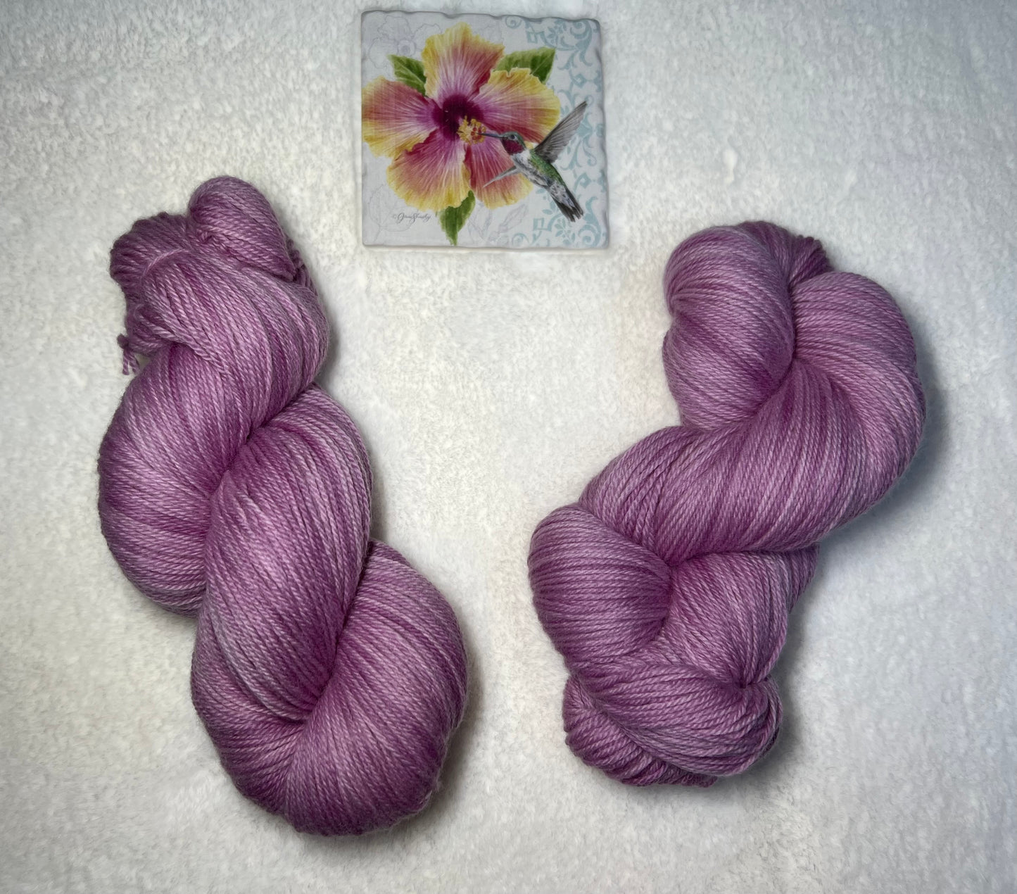 Shades of Light Purple Sea Glass - GOTS Certified 100% Organic Fine Merino Wool / Sport Weight Base