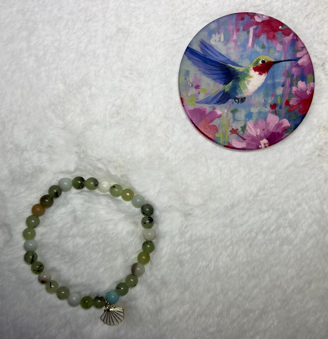 Mixed Green Flower Bracelet