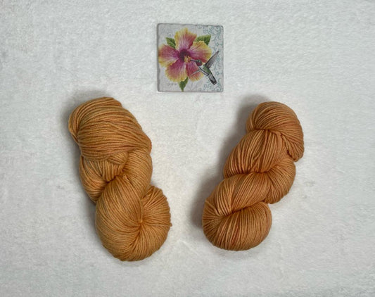 Orange Creamsicle - 100% Fine Organic, Non Superwash Merino Wool/ Aran - Worsted Weight Base