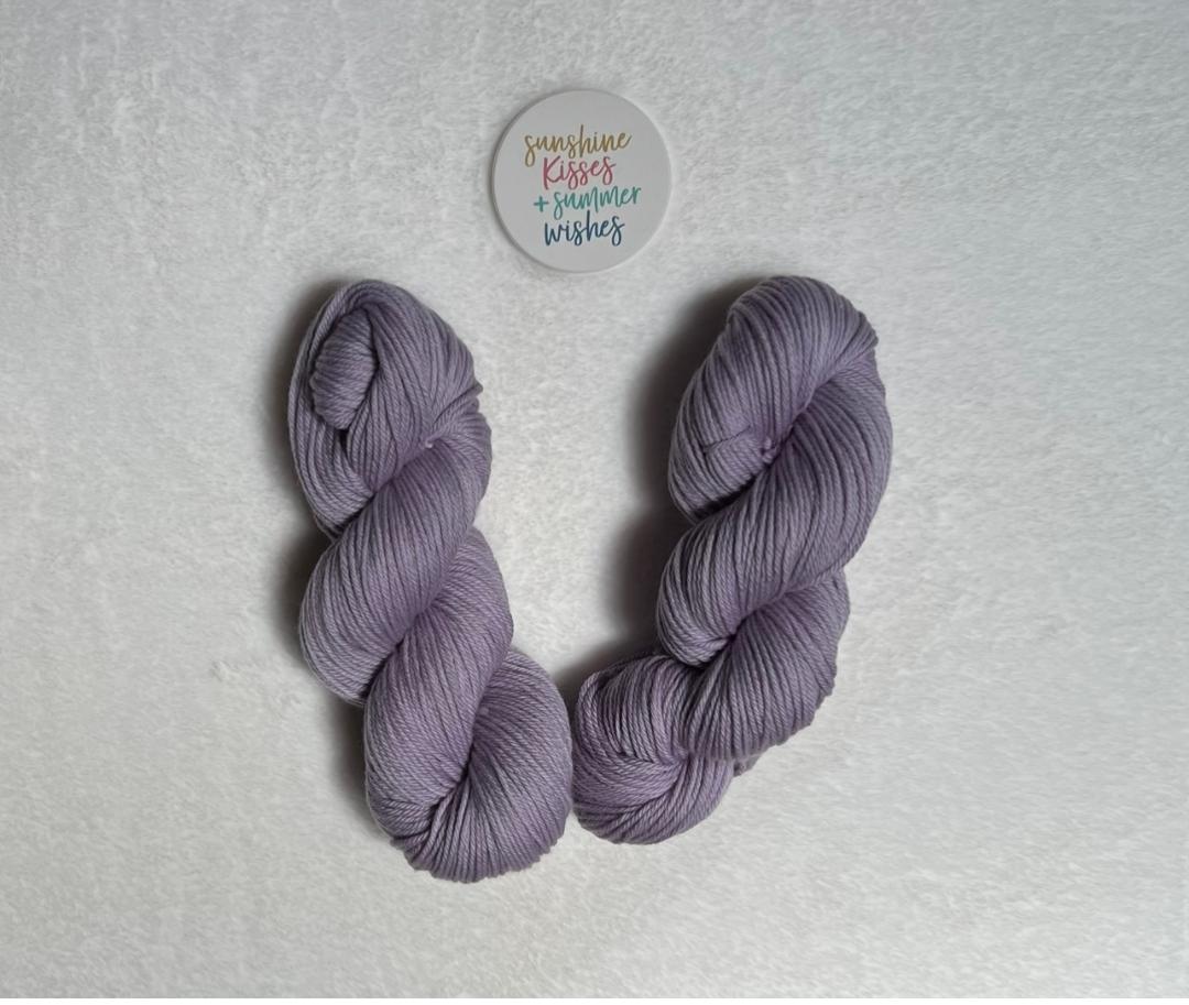 Purple Hydrangea - GOTS Certified 100% Organic Fine Merino Wool/ Sport Weight Base