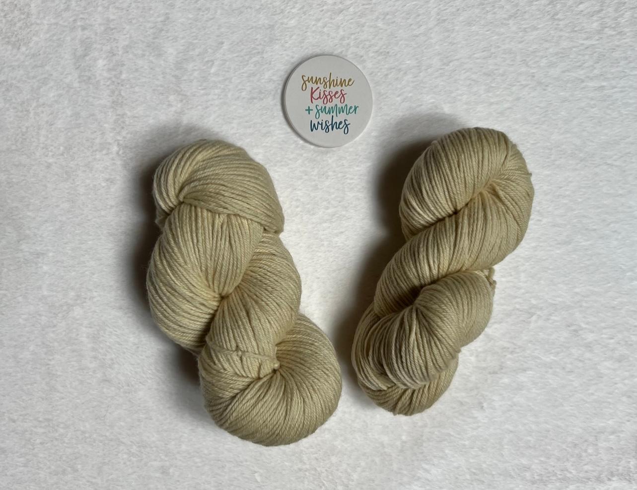 Resort Sand - 100% Fine Organic, Non Superwash Merino/ Aran - Worsted Weight Base