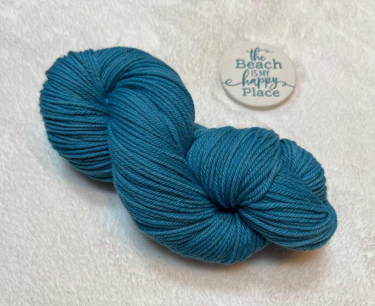 Swimming with Dolphins - 100% Fine Organic, Non Superwash Merino Wool/ Aran - Worsted Weight Base