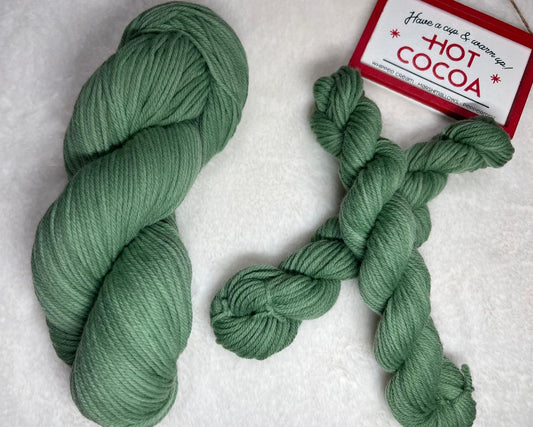 Vintage Green - 100% Merino Lambswool/ Worsted Weight Base